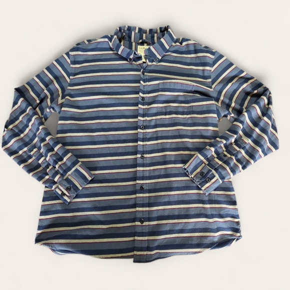 L.L.Bean Men’s Large Signature Traditional Fit Button-Down Flannel Shirt - Picture 1 of 7
